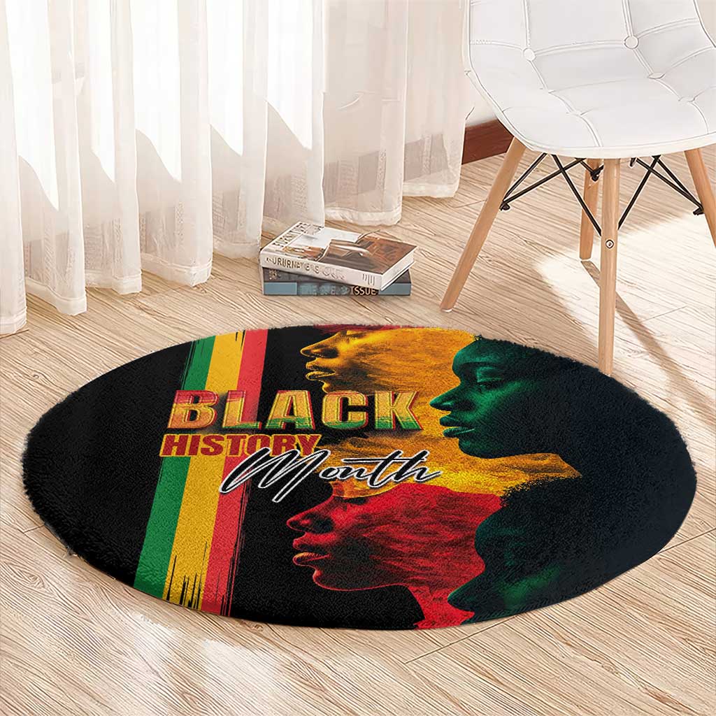 Black History Month Round Carpet Black Soul - I'm Black Every Month