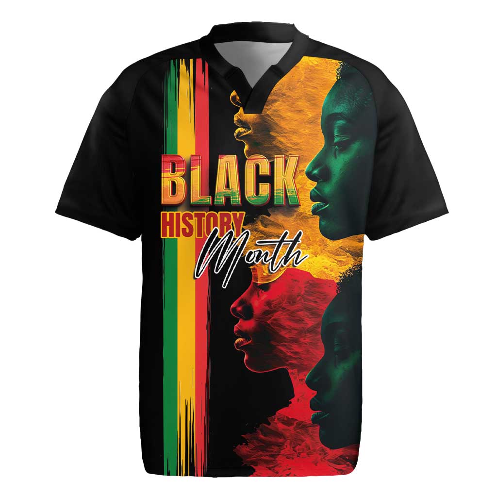 Black History Month Rugby Jersey Black Soul - I'm Black Every Month - Wonder Print Shop