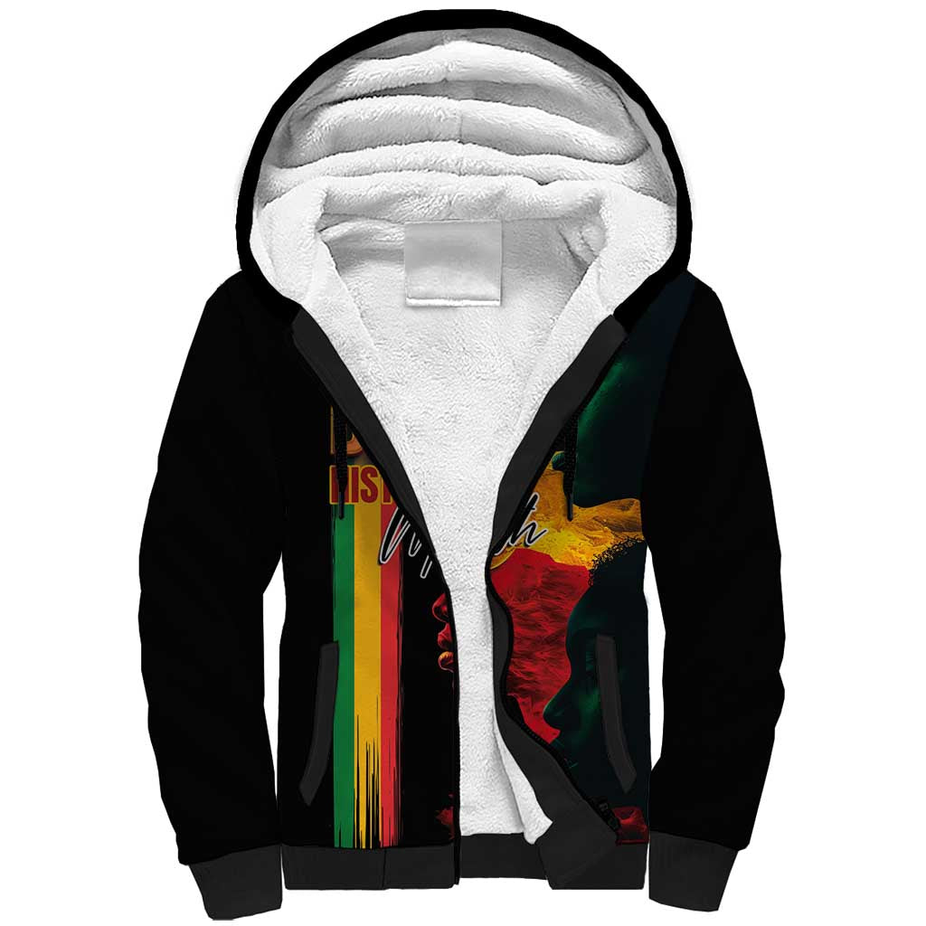 Black History Month Sherpa Hoodie Black Soul - I'm Black Every Month - Wonder Print Shop