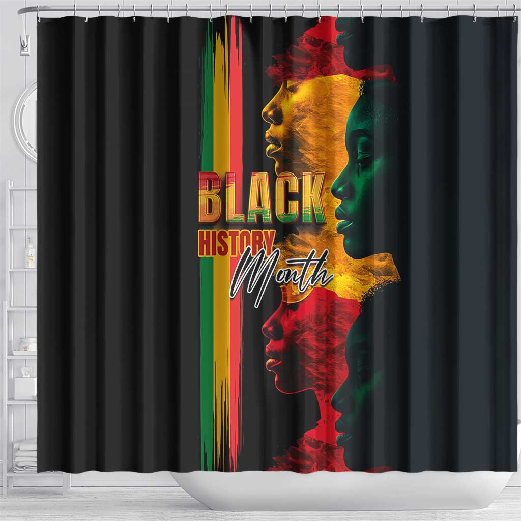 Black History Month Shower Curtain Black Soul - I'm Black Every Month
