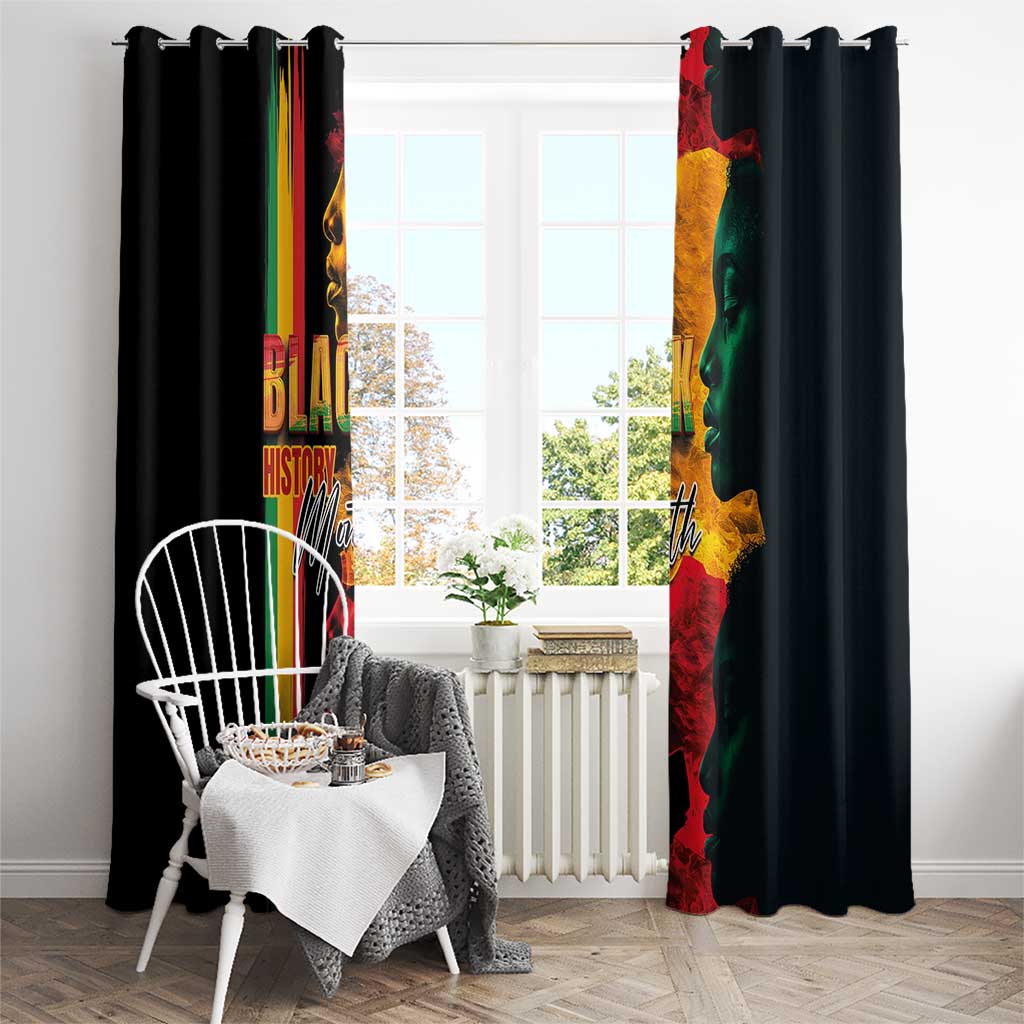 Black History Month Window Curtain Black Soul - I'm Black Every Month - Wonder Print Shop