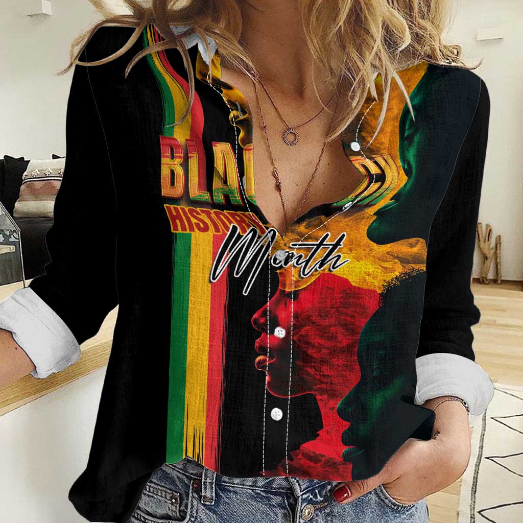 Black History Month Women Casual Shirt Black Soul - I'm Black Every Month - Wonder Print Shop