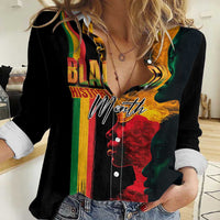 Black History Month Women Casual Shirt Black Soul - I'm Black Every Month - Wonder Print Shop