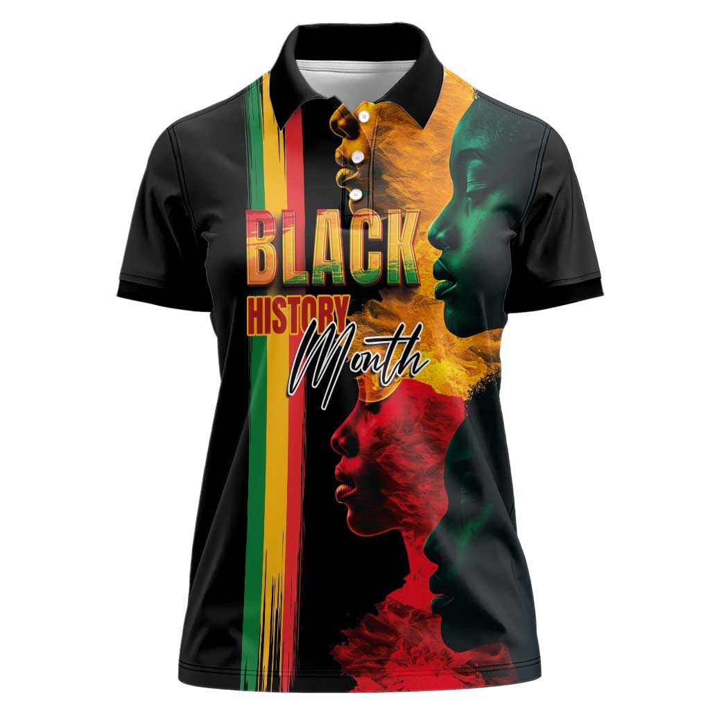 Black History Month Women Polo Shirt Black Soul - I'm Black Every Month - Wonder Print Shop