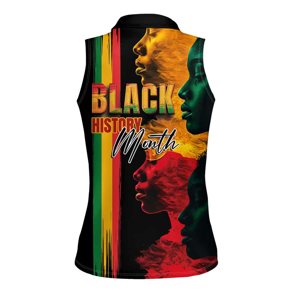 Black History Month Women Sleeveless Polo Shirt Black Soul - I'm Black Every Month - Wonder Print Shop