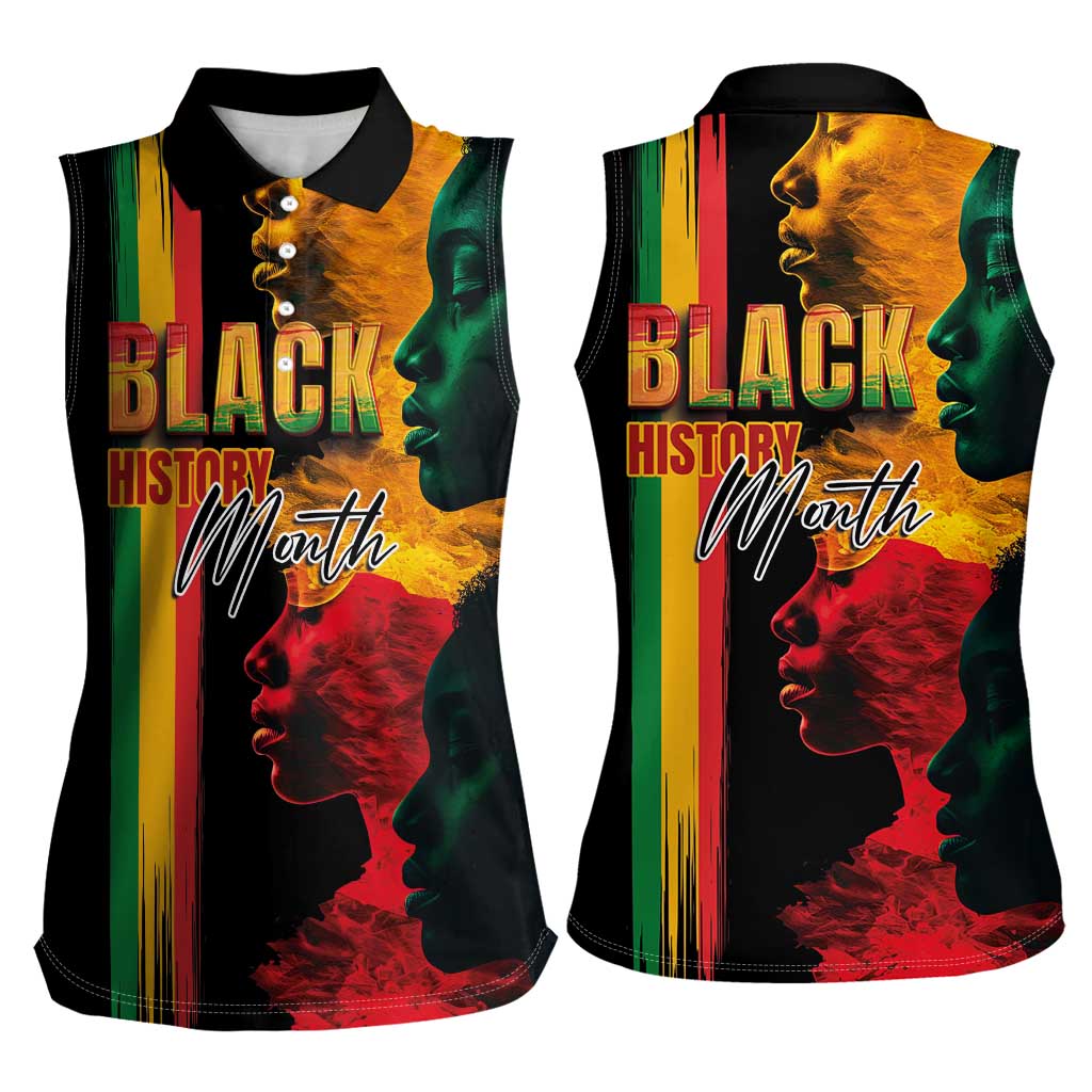 Black History Month Women Sleeveless Polo Shirt Black Soul - I'm Black Every Month - Wonder Print Shop