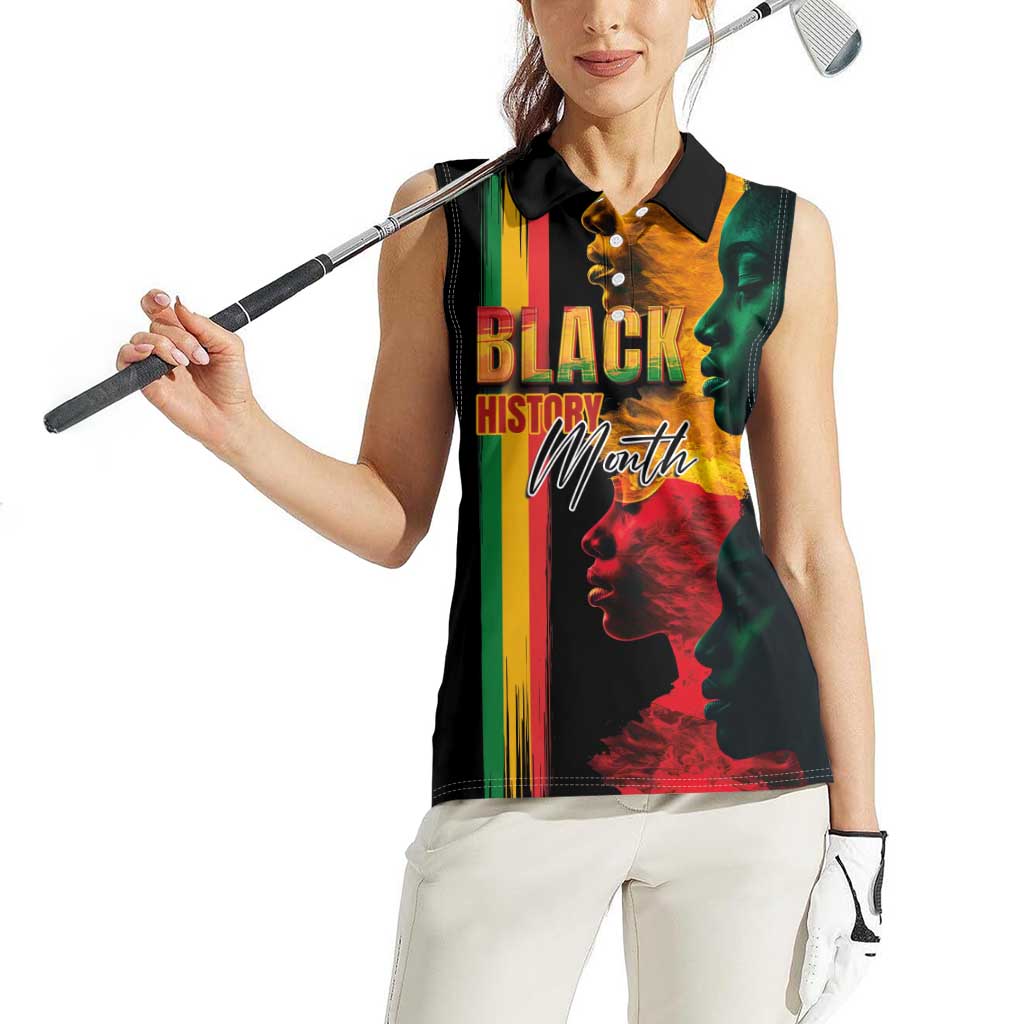 Black History Month Women Sleeveless Polo Shirt Black Soul - I'm Black Every Month - Wonder Print Shop
