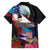 American Samoa and United States Together Family Matching Summer Maxi Dress and Hawaiian Shirt National Flag with Eagle-Hibiscus and Rose