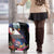 American Samoa and United States Together Luggage Cover National Flag with Eagle-Hibiscus and Rose