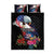 American Samoa and United States Together Quilt Bed Set National Flag with Eagle-Hibiscus and Rose