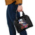 American Samoa and United States Together Shoulder Handbag National Flag with Eagle-Hibiscus and Rose