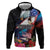 American Samoa and United States Together Zip Hoodie National Flag with Eagle-Hibiscus and Rose