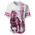 Kentucky Horses Racing Baseball Jersey Jockey Drawing Style Pink Out Color - Wonder Print Shop