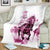 Kentucky Horses Racing Blanket Jockey Drawing Style Pink Out Color