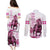 Kentucky Horses Racing Couples Matching Puletasi and Long Sleeve Button Shirt Jockey Drawing Style Pink Out Color - Wonder Print Shop