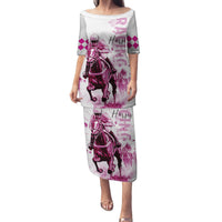 Kentucky Horses Racing Family Matching Puletasi and Hawaiian Shirt Jockey Drawing Style Pink Out Color - Wonder Print Shop