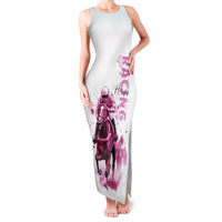 Kentucky Horses Racing Family Matching Tank Maxi Dress and Hawaiian Shirt Jockey Drawing Style Pink Out Color - Wonder Print Shop