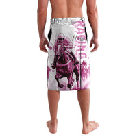 Kentucky Horses Racing Lavalava Jockey Drawing Style Pink Out Color - Wonder Print Shop