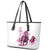 Kentucky Horses Racing Leather Tote Bag Jockey Drawing Style Pink Out Color - Wonder Print Shop