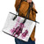 Kentucky Horses Racing Leather Tote Bag Jockey Drawing Style Pink Out Color - Wonder Print Shop