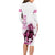 Kentucky Horses Racing Long Sleeve Bodycon Dress Jockey Drawing Style Pink Out Color - Wonder Print Shop