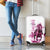 Kentucky Horses Racing Luggage Cover Jockey Drawing Style Pink Out Color - Wonder Print Shop