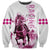 Kentucky Horses Racing Sweatshirt Jockey Drawing Style Pink Out Color - Wonder Print Shop