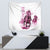 Kentucky Horses Racing Tapestry Jockey Drawing Style Pink Out Color - Wonder Print Shop