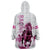Kentucky Horses Racing Wearable Blanket Hoodie Jockey Drawing Style Pink Out Color - Wonder Print Shop