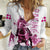 Kentucky Horses Racing Women Casual Shirt Jockey Drawing Style Pink Out Color - Wonder Print Shop