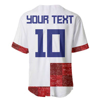 Custom Croatia Football Baseball Jersey Checkered Ones Sport Grunge Style