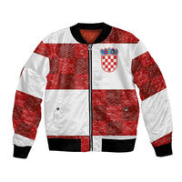 Custom Croatia Football Bomber Jacket Checkered Ones Sport Grunge Style