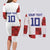 Custom Croatia Football Couples Matching Long Sleeve Bodycon Dress and Long Sleeve Button Shirt Checkered Ones Sport Grunge Style