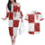 Custom Croatia Football Couples Matching Off The Shoulder Long Sleeve Dress and Hawaiian Shirt Checkered Ones Sport Grunge Style