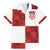 Custom Croatia Football Family Matching Mermaid Dress and Hawaiian Shirt Checkered Ones Sport Grunge Style