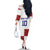 Custom Croatia Football Family Matching Off The Shoulder Long Sleeve Dress and Hawaiian Shirt Checkered Ones Sport Grunge Style