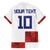 Custom Croatia Football Family Matching Off Shoulder Short Dress and Hawaiian Shirt Checkered Ones Sport Grunge Style