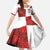 Custom Croatia Football Family Matching Puletasi and Hawaiian Shirt Checkered Ones Sport Grunge Style