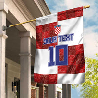 Custom Croatia Football Garden Flag Checkered Ones Sport Grunge Style