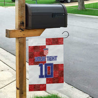 Custom Croatia Football Garden Flag Checkered Ones Sport Grunge Style