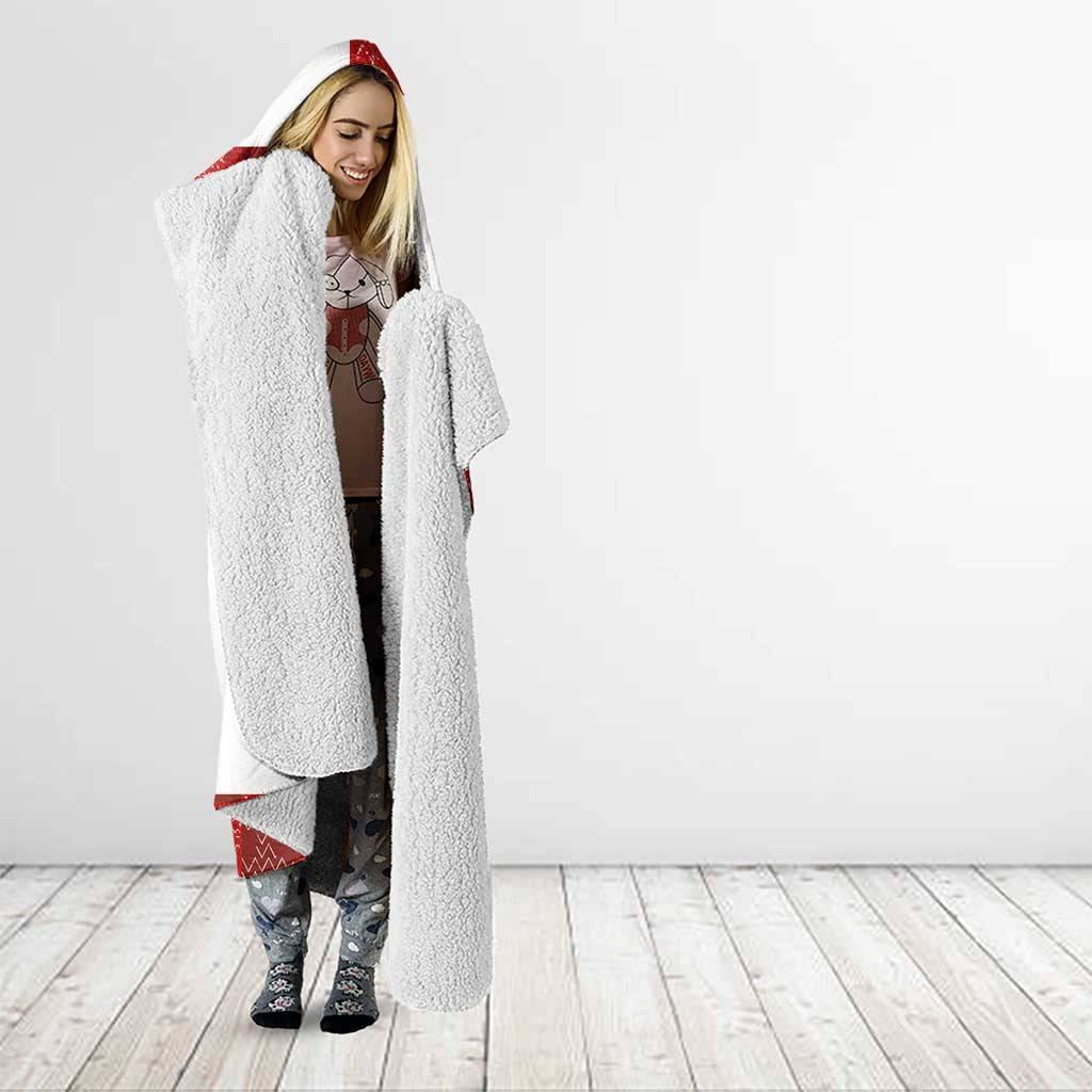 Custom Croatia Football Hooded Blanket Checkered Ones Sport Grunge Style