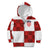 Custom Croatia Football Kid Hoodie Checkered Ones Sport Grunge Style