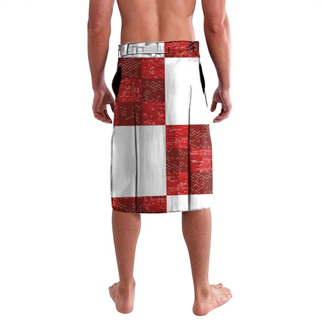 Custom Croatia Football Lavalava Checkered Ones Sport Grunge Style