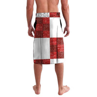 Custom Croatia Football Lavalava Checkered Ones Sport Grunge Style