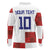 Custom Croatia Football Long Sleeve Polo Shirt Checkered Ones Sport Grunge Style