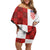Custom Croatia Football Off Shoulder Short Dress Checkered Ones Sport Grunge Style