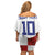 Custom Croatia Football Off Shoulder Short Dress Checkered Ones Sport Grunge Style