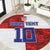 Custom Croatia Football Round Carpet Checkered Ones Sport Grunge Style