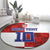 Custom Croatia Football Round Carpet Checkered Ones Sport Grunge Style