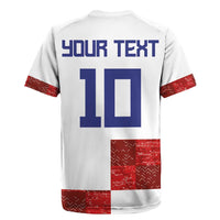 Custom Croatia Football Rugby Jersey Checkered Ones Sport Grunge Style
